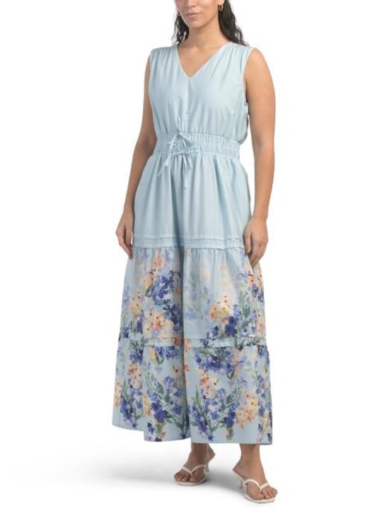 Rachel Zoe Dresses & Skirts - RACHEL ZOE Border Print V-neck Maxi Dress